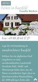 Ansicht neue Homepage Ferienwohnung in Raesfeld