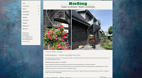 Neue Homepage Niessing Treppen, Raesfeld