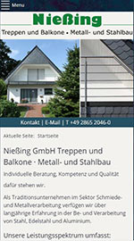 Neue Webdesign für Niessing Treppen, Raesfeld