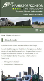 Neue Webdesign für Nährstoffkontor Westmünsterland in Borken